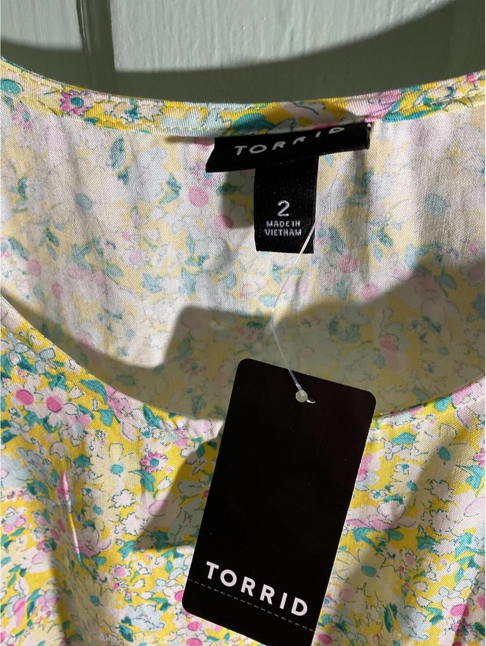 Torrid Sleeveless Tiered Floral Print Dress 2X NWT - Picture 6 of 9